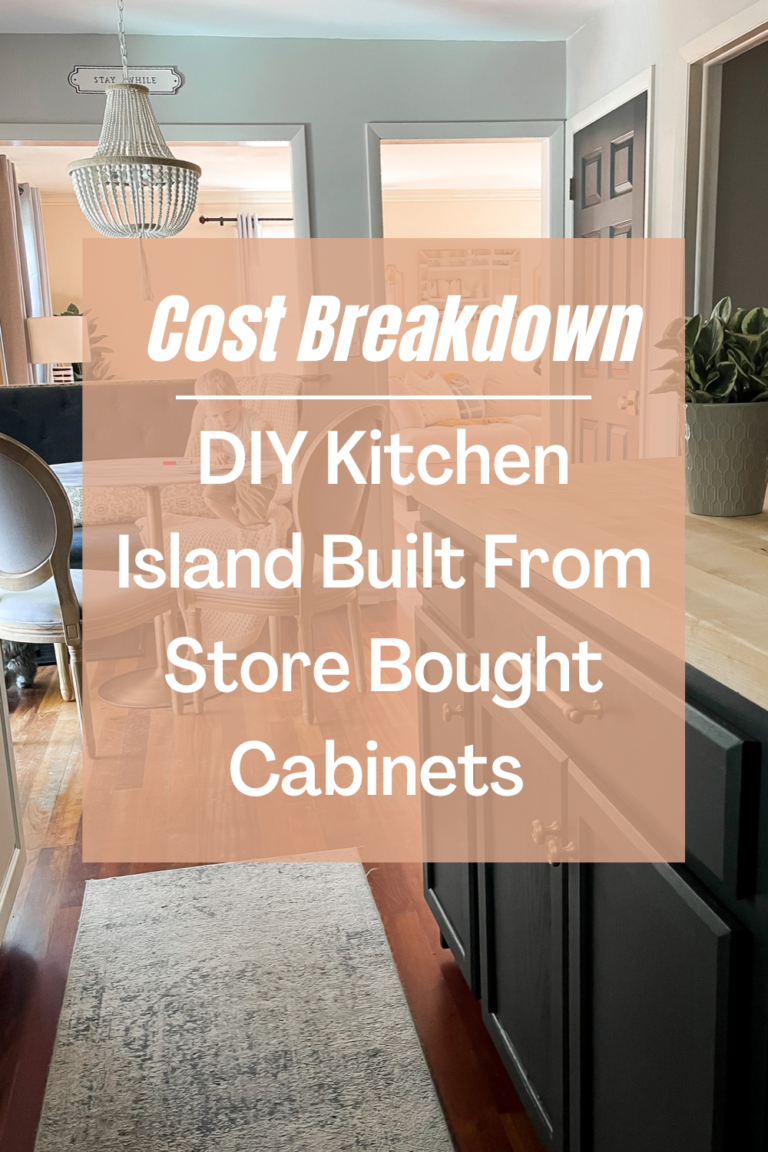 Cost breakdown: diy kitchen Island built from store bought cabinets