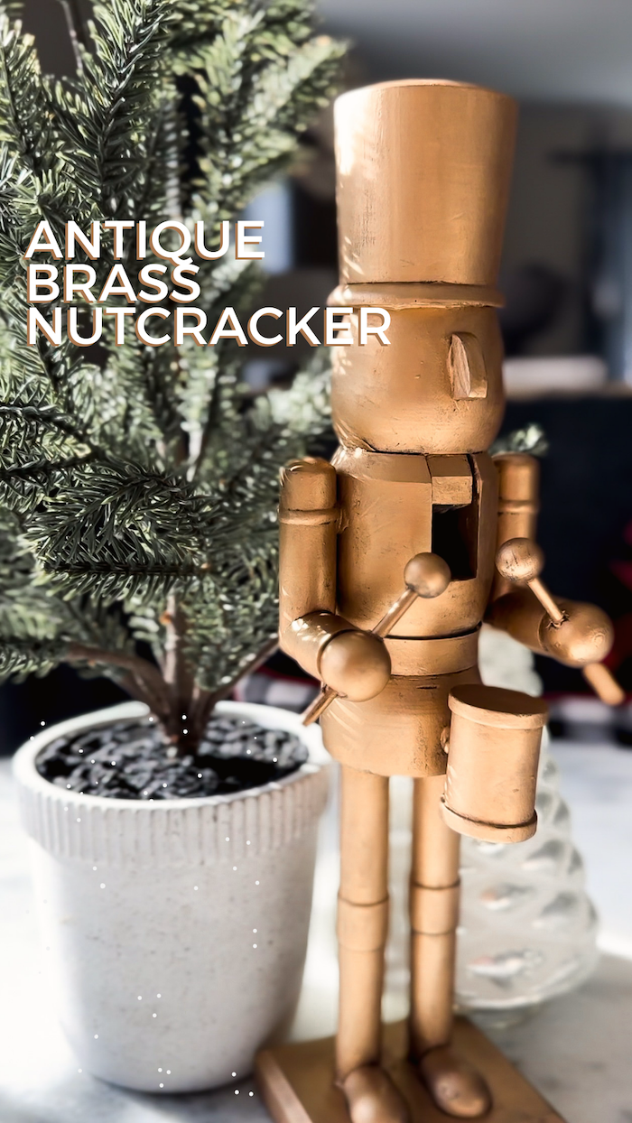 Easy DIY antique brass christmas nutcracker